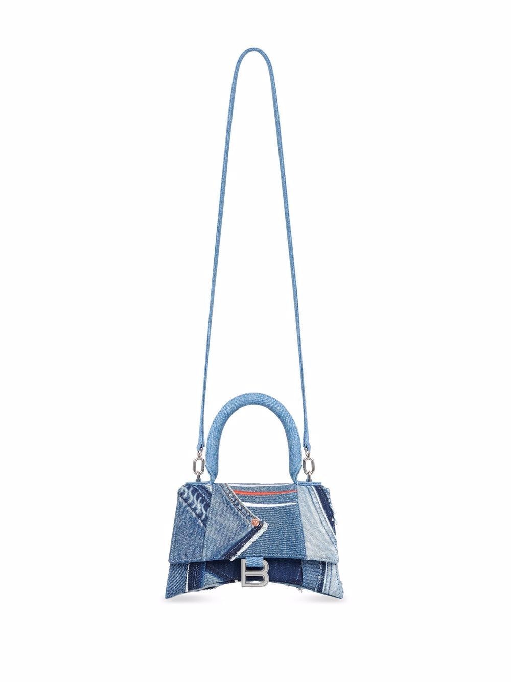 Balenciaga logo-print denim satchel bag - Image 6