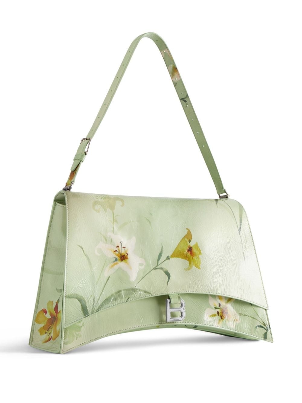 Balenciaga large Crush floral-print shoulder bag - Image 5