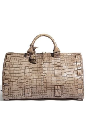 Bottega Veneta   crocodile-effect Weekend duffle bag