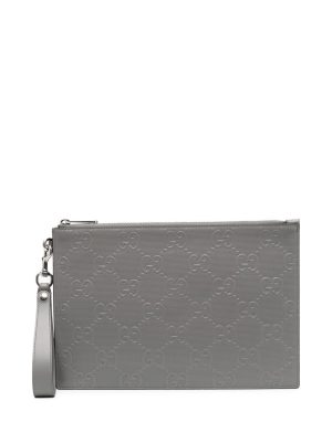 Gucci GG monogram-embossed clutch