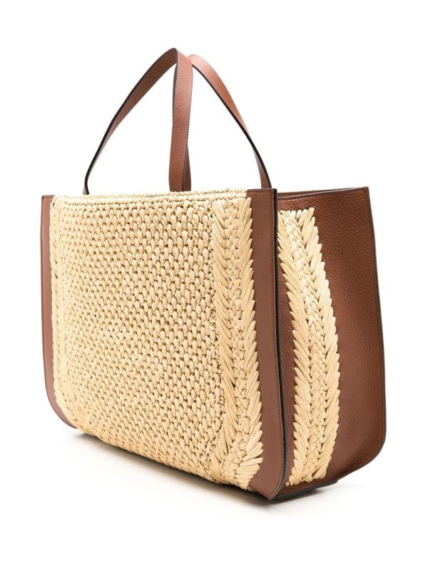 Valentino Garavani VLogo Signature raffia tote bag - Image 4