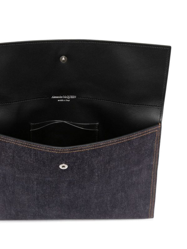 Alexander McQueen denim clutch bag - Image 2